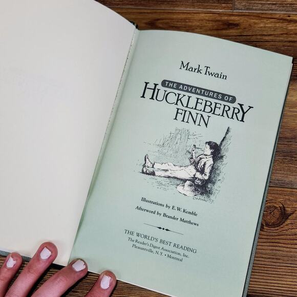 READER'S DIGEST 1986 EDITION OF THE ADVENTURES OF HUCKLEBERRY FINN BY MARK TWAIN - Picture 3 of 6